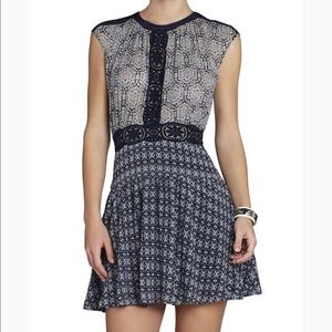 BCBGMAXAZRIA ‘Aymeline’ mixed print Dress Sz 4